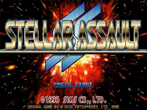 Stellar Assault SS title screen for Sega Saturn